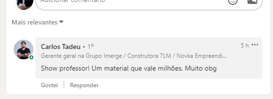 Feedback Carlos Tadeu